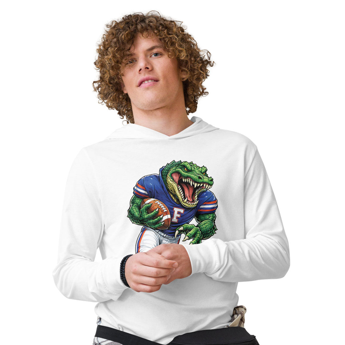 Hooded long-sleeve tee
